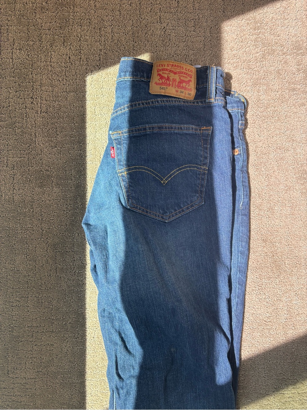 Levi's Men's Dark Blue Denim Relaxed Jeans 541